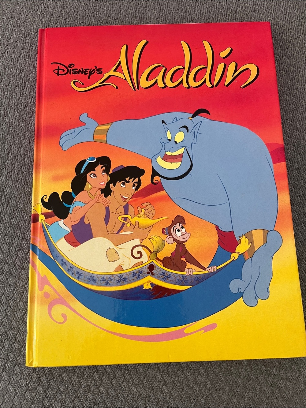 Disney Aladdin Hardcover Storybook - Red, Yellow & Blue Cover